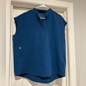 Figs Rafaela Scrub Top Deep Reef